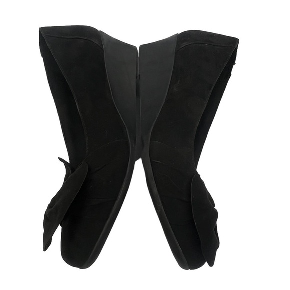 Abella Black Wedge Brelonna Bow Pump Heels Size 7 Women's - Picture 7 of 10